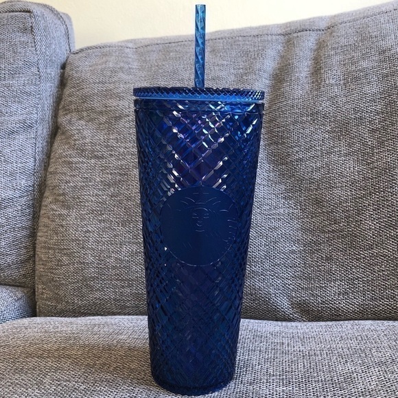Starbucks Jeweled Diamond Blue Azure Holiday 2022 Ice Tumbler Venti Gift - Picture 9 of 14